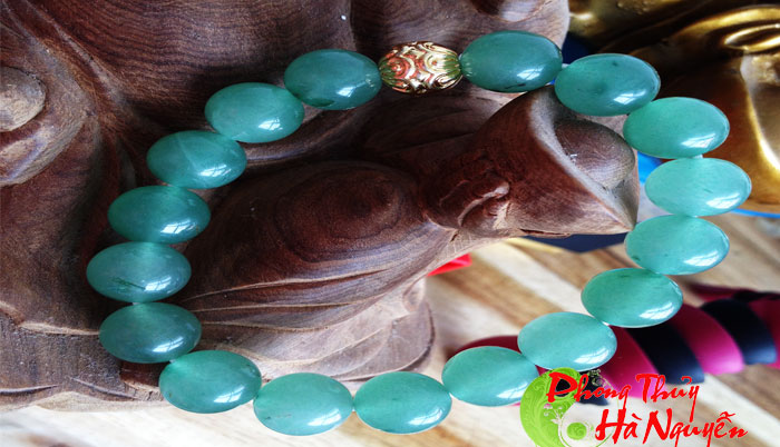 vòng tay đá phong thủy đá thạch anh xanh